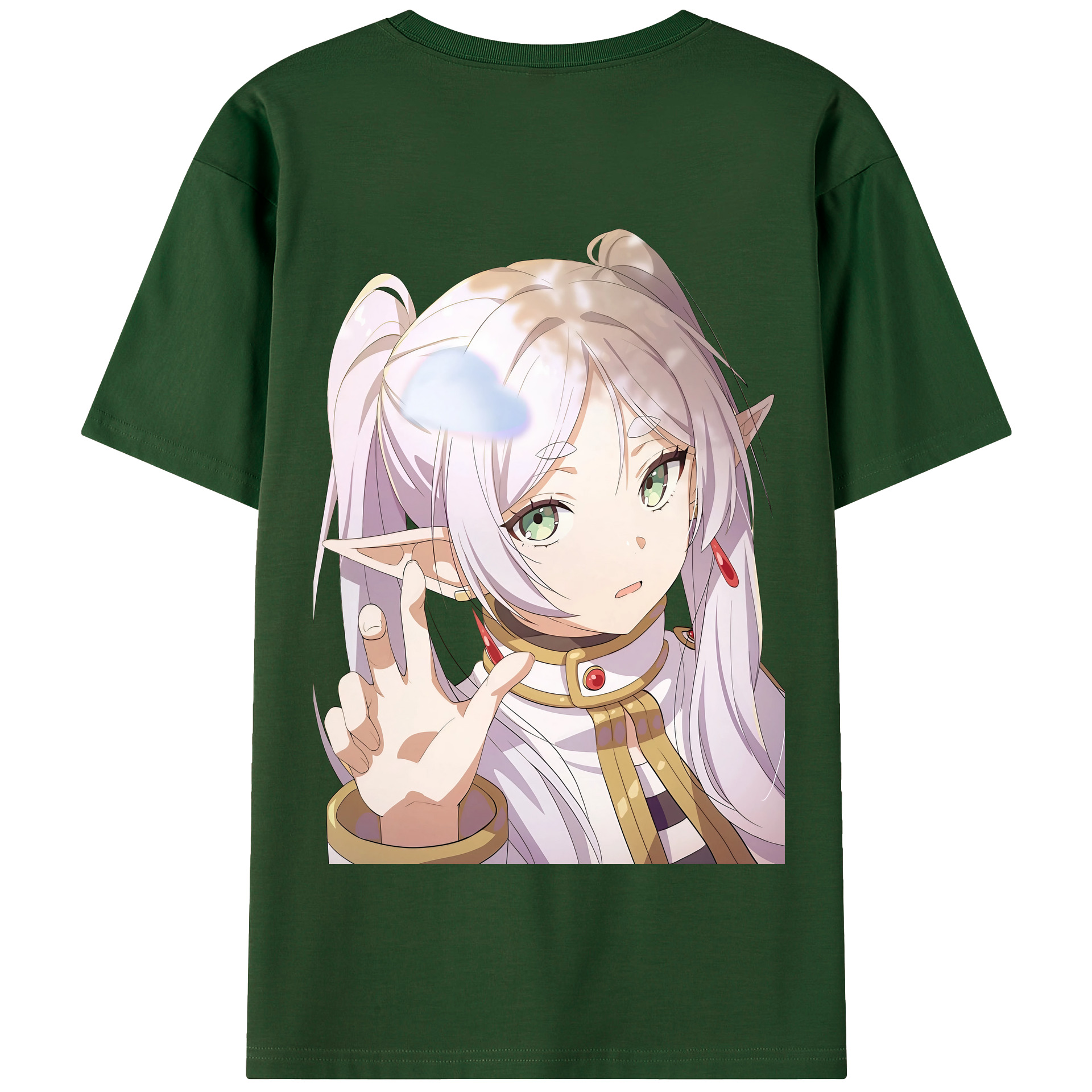 （画像用） 葬送のフリーレン Frieren 綿100％半袖Tシャツ（背面プリント）